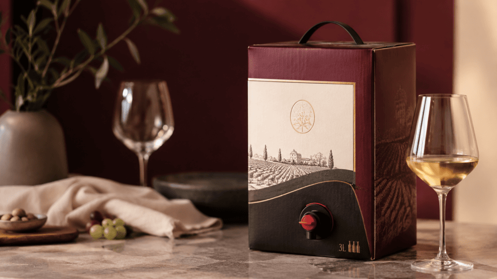 Wino Bag-in-Box z kranikiem jako wygodne wino w kartonie