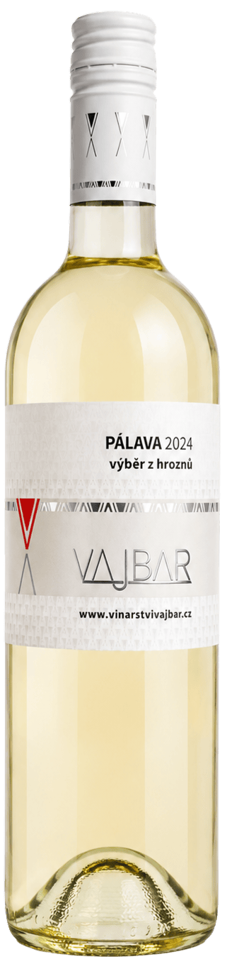 Butelka Vajbar Pálava výběr z hroznů na białym tle