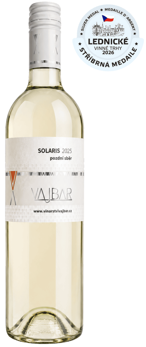 Butelka białego wina Vajbar Solaris Pozdní sběr