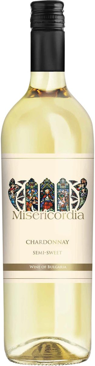 Butelka białego wina Misericordia Chardonnay Semi Sweet
